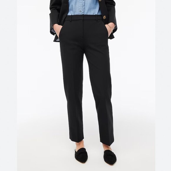J.Crew Factory Kallie Straight Leg Crop Pant in Black (Size 12) - Picture 1 of 12